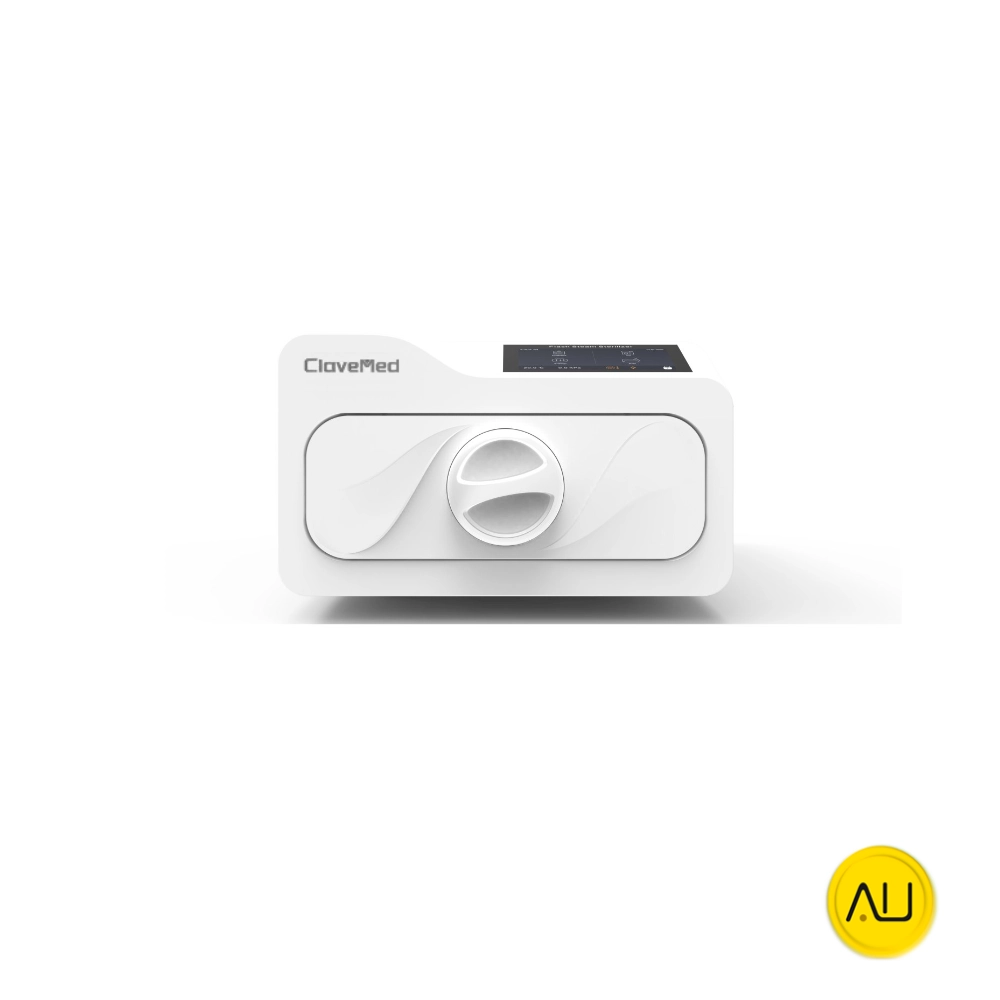 Vista frontal del autoclave IcanClave ClaveMed F03 Plus con pantalla táctil a color