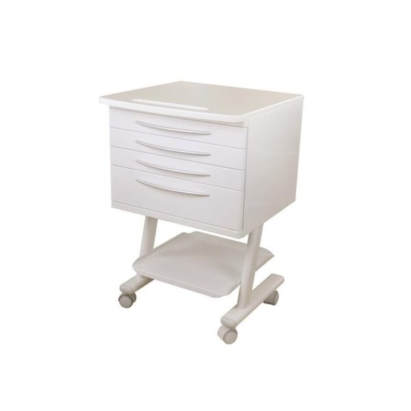 Zilfor - Carrito Móvil 4 Cajones Blanco, Encimera Laminada Mod. RC4K - SP Integra Canarias