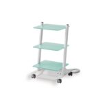 Zilfor - Carrito Móvil "C3RGLASS" Tres Estantes de Vidrio, Electrificado