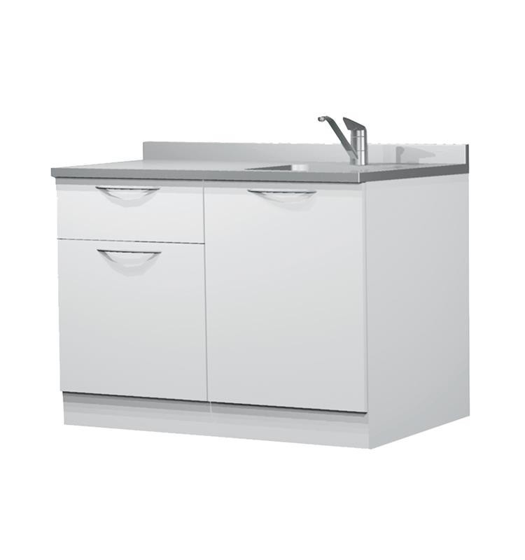 Zilfor - Conjunto Mobiliario Auxiliar Metálico con Grifo y Lavabo