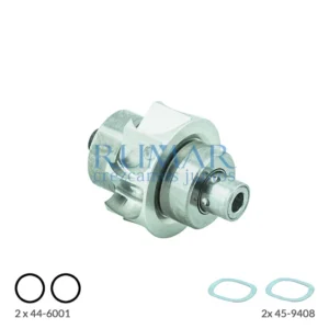 Rotor completo con cartucho compatible para turbina W&H Synea TA-98 C LED (tapa de 3 muescas), referencia RM-2316