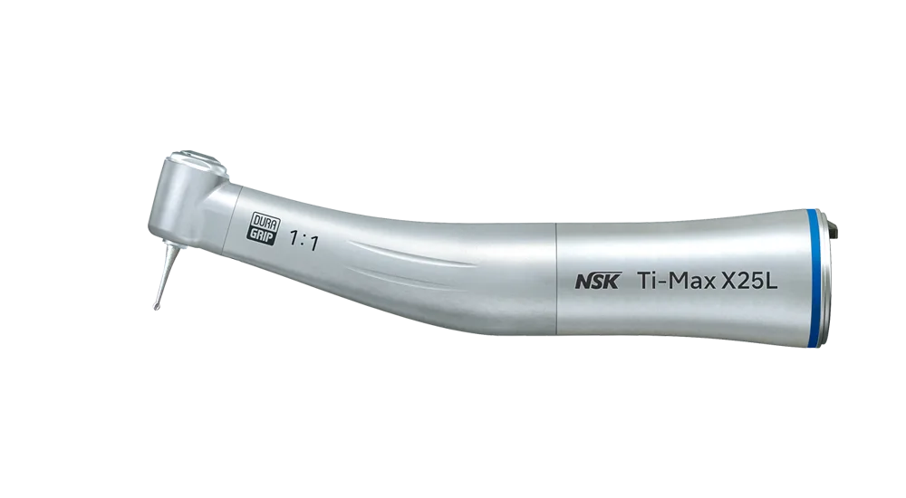 NSK Ti-Max X25 Contra-ángulo de titanio 1:1 sin luz