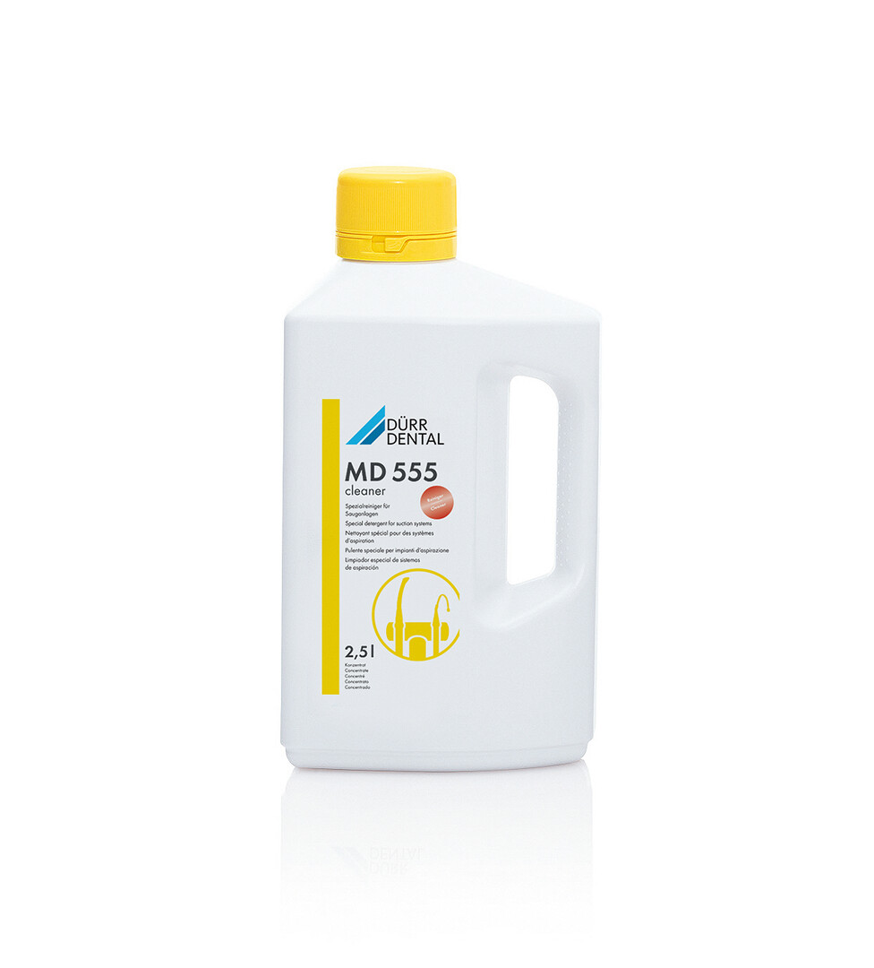 Dürr Dental MD 555 cleaner, limpiador especial de aspiraciones, botella de 2,5 litros