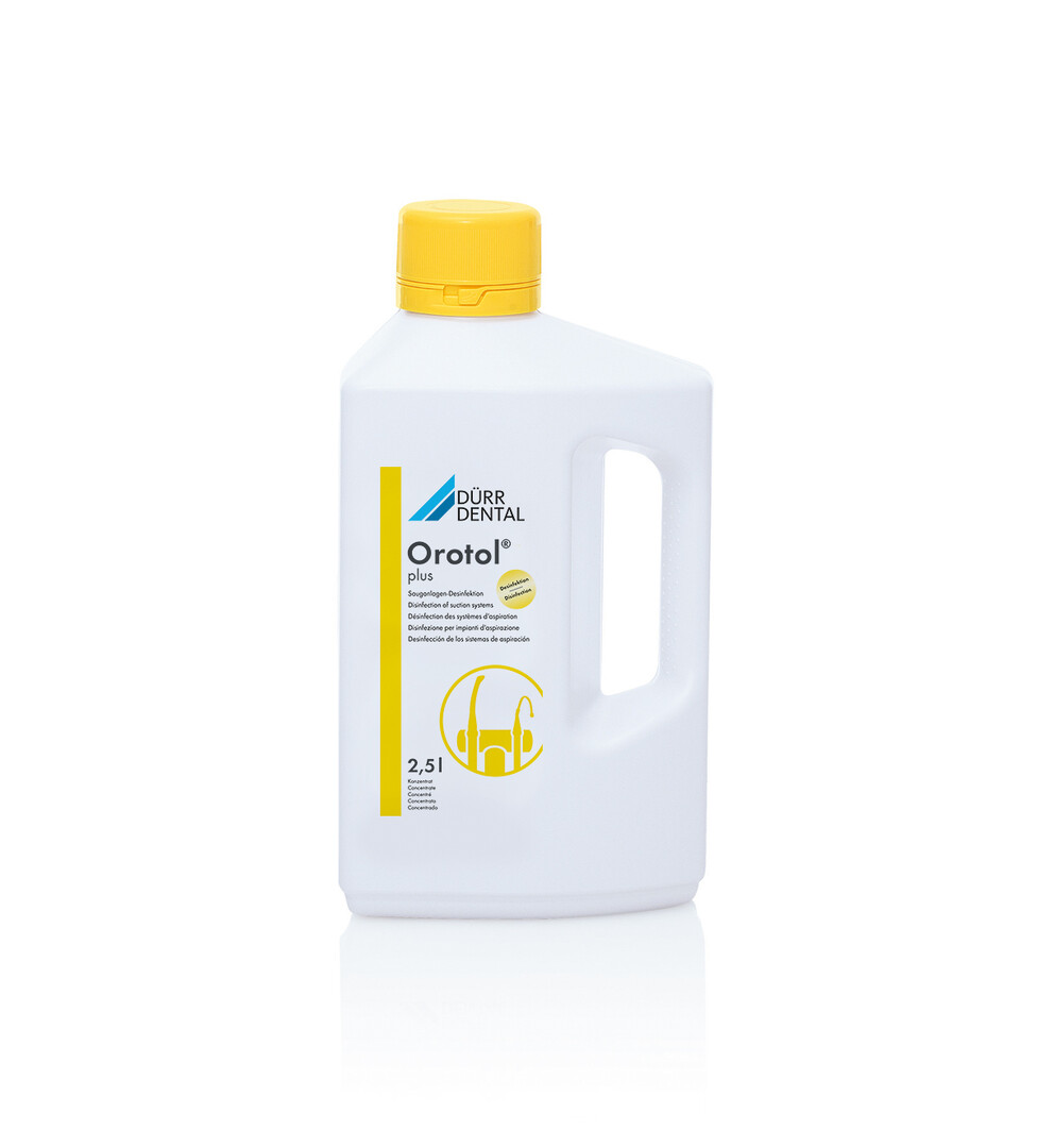 Dürr Dental Orotol plus, desinfectante de aspiraciones, botella de 2,5 litros