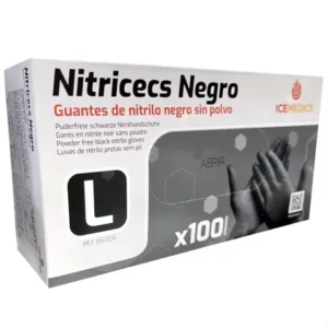 Guantes nitrilo negro Nitricecs · Talla L